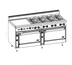 Thumbnail image #1 for Jade Range Bistro JBR-36G-6-3636C 72-Inch Gas Restaurant Range with 6 Open Burners, 36-Inch Manual Griddle, Standard Oven, and Convection Oven
