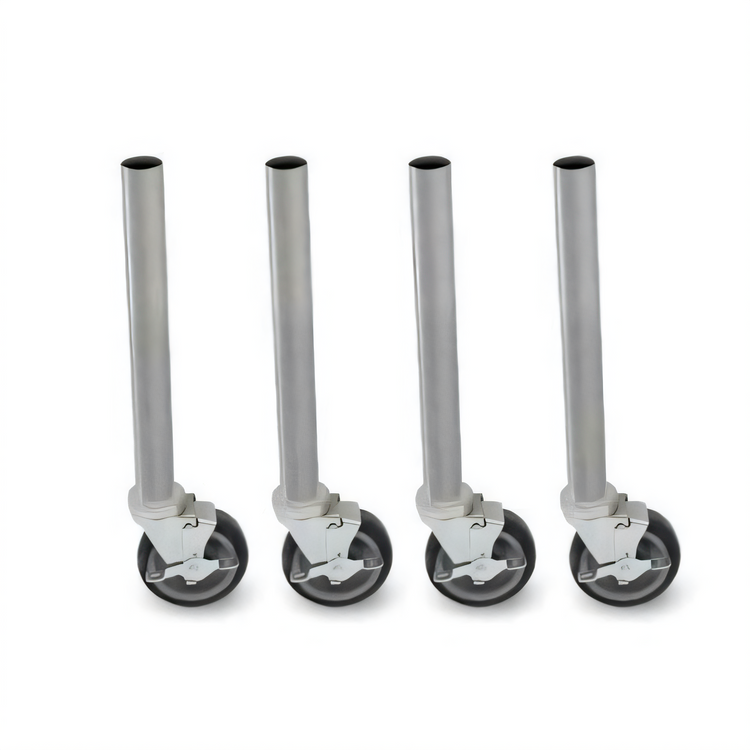 Product image #1 for John Boos 34-3/4-Inch Stainless Steel Legs with 5-Inch Locking Swivel Casters, Set of 4
