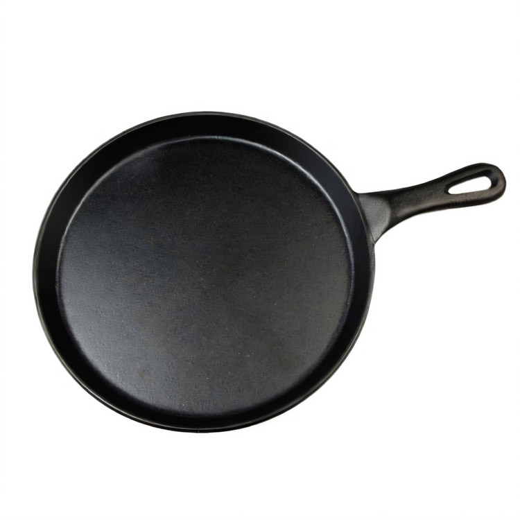 Product image #1 for Winco 10-Inch Round Cast Iron Grill Pan with Black Coating