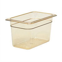 Cambro H-Pan High Heat 1/4 Size Hot Food Pan, 6-Inch Deep, Amber