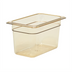 Thumbnail image #1 for Cambro H-Pan High Heat 1/4 Size Hot Food Pan, 6-Inch Deep, Amber
