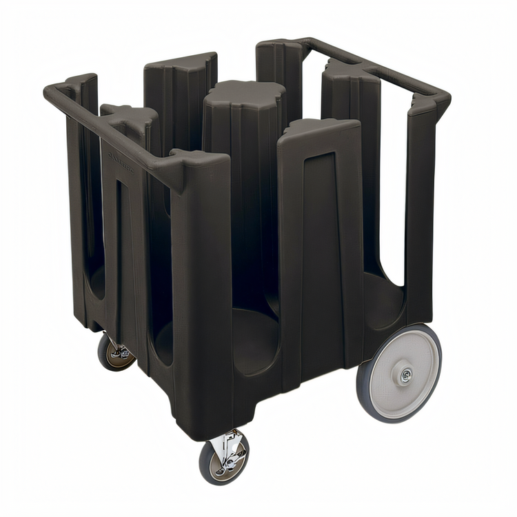 Product image #2 for Cambro Poker Chip Dish Caddy Cart, 4-Column, 12-1/4 Inch Plate Capacity, Black Polyethylene