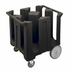 Thumbnail image #2 for Cambro Poker Chip Dish Caddy Cart, 4-Column, 12-1/4 Inch Plate Capacity, Black Polyethylene