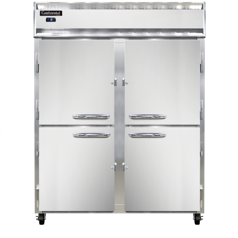 Product image #1 for Continental Refrigerator 2FESNHD Two-Section Extra-Wide Reach-In Freezer with Half Doors
