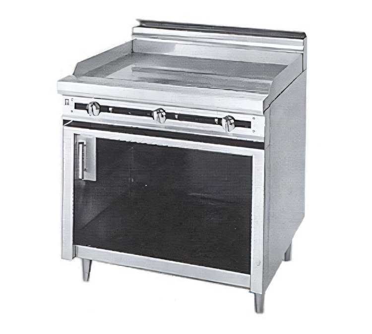 Product image #1 for Titan JTRH-60G 60-Inch Heavy Duty Gas Griddle Range with Cabinet Base
