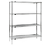 Thumbnail image #1 for Eagle Group Valu-Master Red-i-Pak 4-Tier Wire Shelving Unit, 36W x 18D x 63H, Stationary, Pewter Gray Epoxy