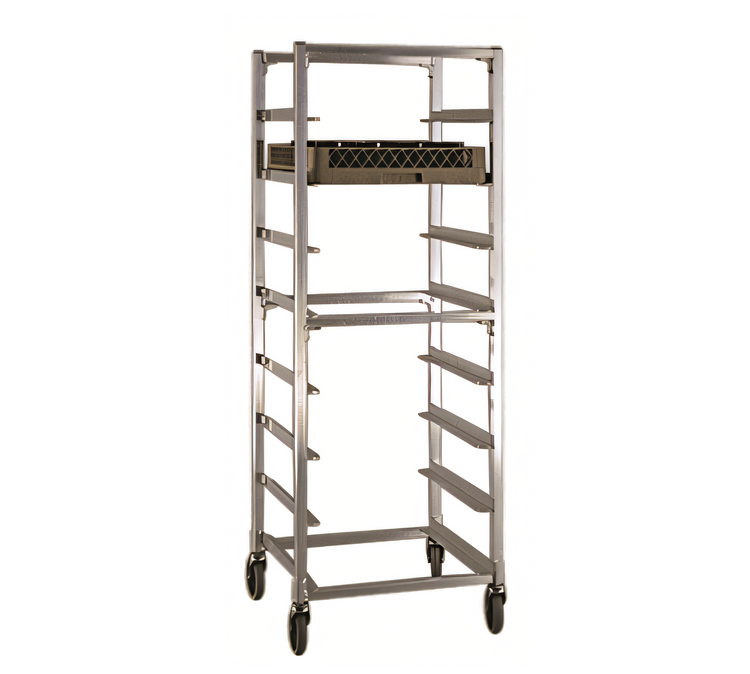 Product image #1 for New Age NS345 Mobile Cup & Glass Cart — 8-Position Aluminum Rack for 20" x 20" Racks