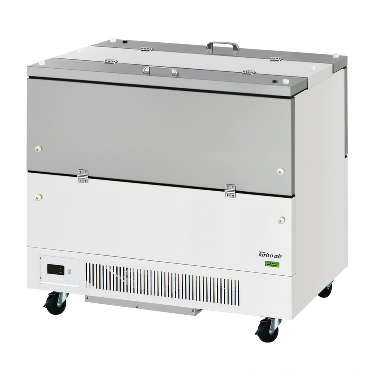 Product image #1 for Turbo Air Super Deluxe Dual Access Cold Wall School Milk Cooler Cart, 18.3 Cu. Ft., 12 Crate Capacity