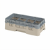 Thumbnail image #2 for Cambro Camrack 8-Compartment Half-Size Glass Rack with Soft Gray Extender, Beige
