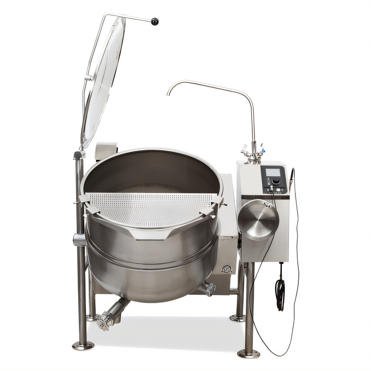 Product image #1 for Cleveland Range 40-Gallon Gas Tilting Steam Kettle, 2/3 Steam-Jacketed, Floor Model