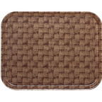 Thumbnail image #1 for Cambro Camtray® 46301 Rectangular Fiberglass Tray, 4-1/4" x 6", Dark Basketweave Case of 12