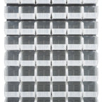 Thumbnail image #1 for Quantum QLP-3661-230-60CL Wall-Mounted Louvered Panel Starter Unit with 60 Clear Bins, 36 x 11 x 61 Inches