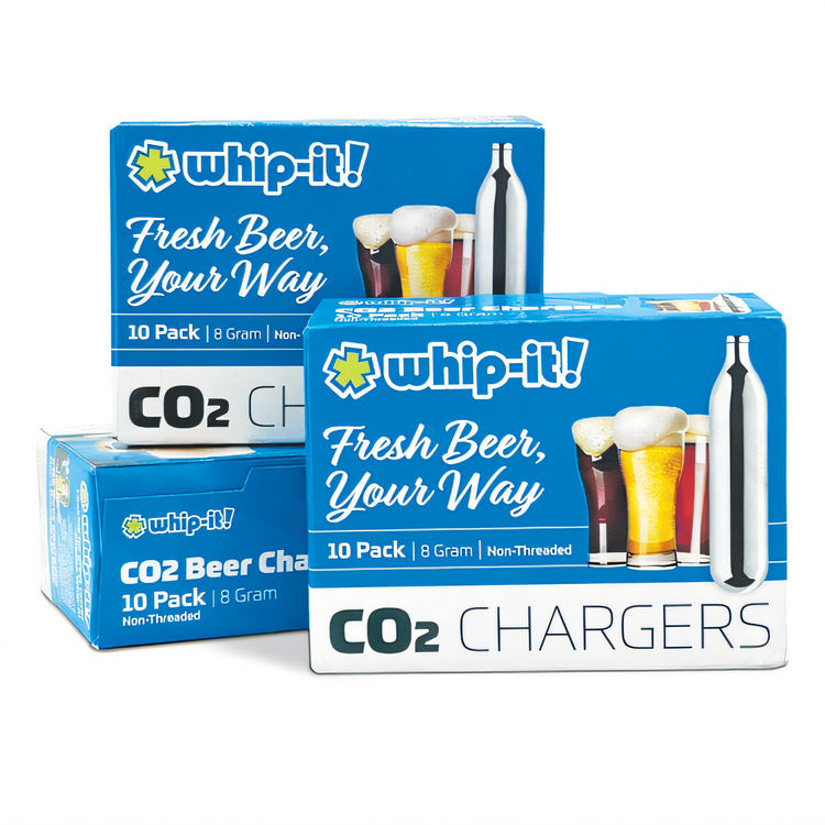 Product image #1 for Whip-It! CO2 Beer Chargers, 8 Gram, Non-Threaded, 10-Pack