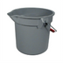 Thumbnail image #1 for Rubbermaid Commercial BRUTE 14-Quart Round Bucket with Molded-In Graduations, Gray