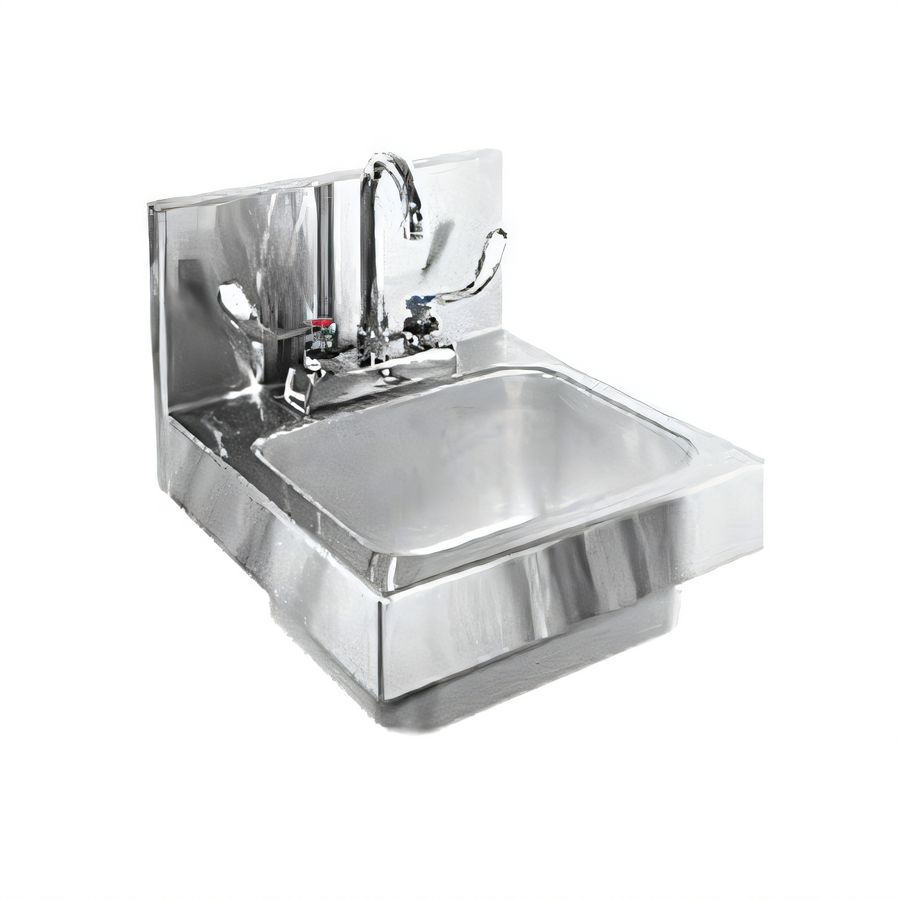 Product image #1 for Glastender WH-14 Wall-Mount Stainless Steel Hand Sink with Gooseneck Faucet