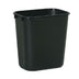 Thumbnail image #1 for Rubbermaid Commercial Products Small Black Plastic Waste Basket with Rolled Rims, 13-5/8 Quart
