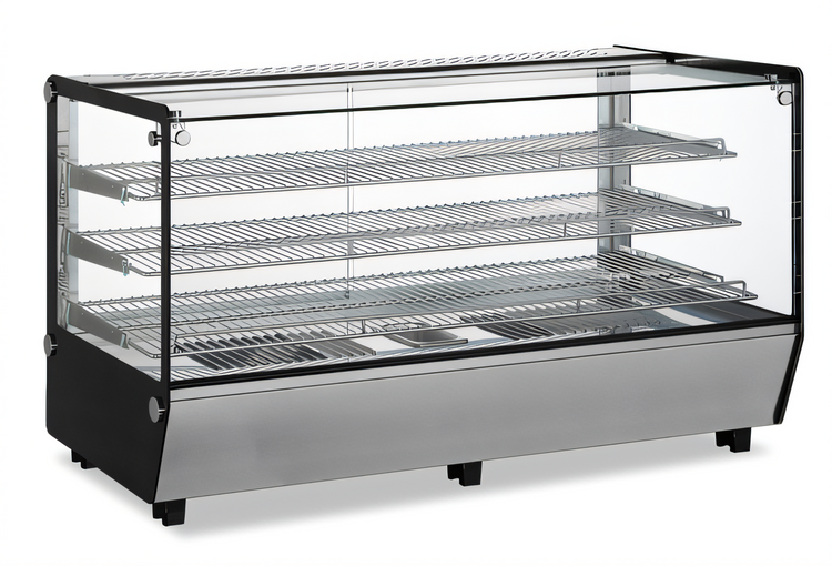 Product image #1 for Omcan USA Countertop Full-Service Hot Food Display Warmer Case, 48-Inch, 7.0 Cu. Ft., Flat Front and Side Glass