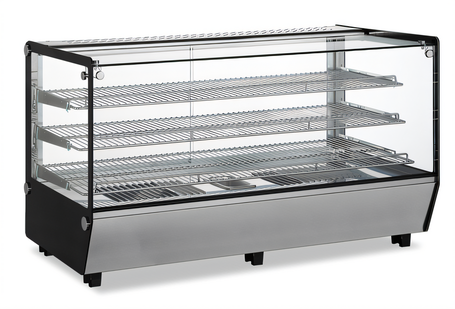 Product image #1 for Omcan USA Countertop Full-Service Hot Food Display Warmer Case, 48-Inch, 7.0 Cu. Ft., Flat Front and Side Glass