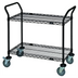 Thumbnail image #1 for Quantum 2-Shelf Wire Utility Bus Cart, 60 x 24 x 37-1/2 Inches, Black Epoxy