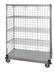 Thumbnail image #1 for Quantum Mobile Wire Enclosed Cart, 48 x 24 x 69 Inches, 5 Shelves, 1200 lb Capacity, Chrome Plated