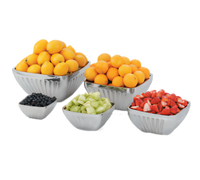 Vollrath Square Double-Wall Insulated Stainless Steel Serving Bowl, 1.8 Quart