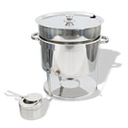 Thumbnail image #1 for Crestware SOUP11 Stainless Steel Soup Chafer, 11 qt., with Lift-Off Cover