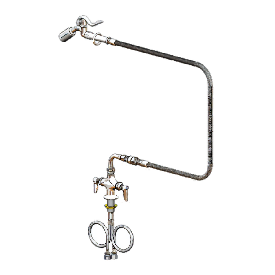 Product image #1 for T&S Brass B-0300-WD Double Pantry Pot Filler Faucet with 60-Inch Hose and Vacuum Breaker