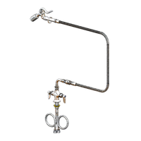 T&S Brass B-0300-WD Double Pantry Pot Filler Faucet with 60-Inch Hose and Vacuum Breaker