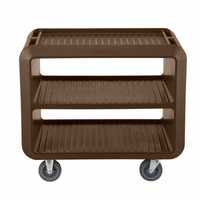 Cambro Service Cart Pro Large Open-Sided Bus Cart, 3-Shelf, 600-lb Capacity