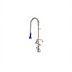 Thumbnail image #1 for T&S Brass EasyInstall Single-Hole Deck-Mount Pre-Rinse Mixing Faucet with Add-On Faucet, 6-Inch Swing Nozzle, 24-Inch Riser and 44-Inch Hose