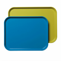 Cambro Camlite Rectangular Fiberglass Cafeteria Tray, 12 x 16-5/16 Inches, Blue