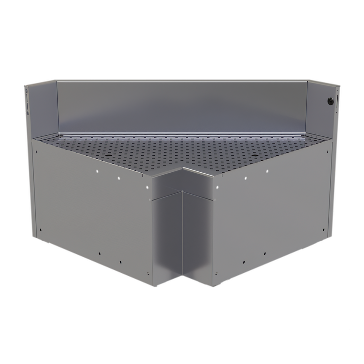 Product image #1 for Glastender Underbar Inside L-Shape Corner Drainboard, 24 x 24 Inch, No Legs
