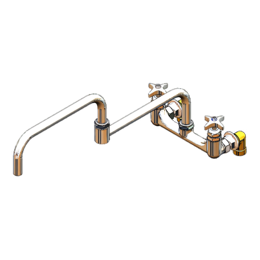 Product image #1 for T&S Big-Flo Deck-Mount Pot & Kettle Sink Mixing Faucet with 24-Inch Double-Jointed Swing Nozzle