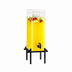 Thumbnail image #1 for One by One 5 Gallon Single Acrylic Beverage Dispenser with Ice Chamber, Drip Tray, and Black Metal Base