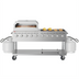 Thumbnail image #1 for KoolMore 36-Inch Commercial Outdoor Propane Grill and Pizza Oven Combo, 10-Burner Mobile Stainless Steel Charbroiler