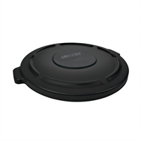 BRUTE Flat Black Polyethylene Lid for 55-Gallon Trash Can