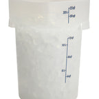 Thumbnail image #1 for Cambro CamRound® 22RFSPROPP190 22-Quart Round Translucent Polypropylene Food Storage Container with Handles Case of 6