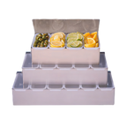 Thumbnail image #1 for American Metalcraft CD6 6-Compartment Stainless Steel Bar Condiment Holder with 400 mL Plastic Containers Case of 15