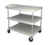 Thumbnail image #1 for Metro myCart Series 26 x 36 in. Gray 3-Shelf Polymer Utility Cart