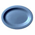 Thumbnail image #2 for Cambro Camwear 12 x 9 Inch Oval Polycarbonate Platter, Slate Blue