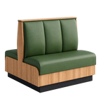 Thumbnail image #1 for ATSMFG ATS AT&S-AD-KR42-3CH GR6 Karender Standard Booth, double, 48" long x 42" high, 3-channel back, Upholstery and foam fitted over a computer-cut