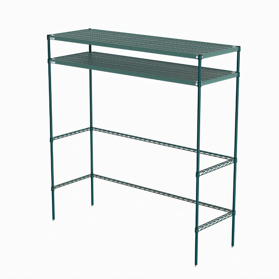 Product image #1 for Metro Super Erecta Pro Food Locker Housing Unit with 2 Overhead Shelves, 72 x 24 x 74 Inches