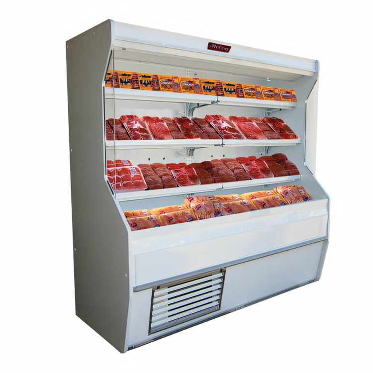 Product image #1 for Howard-McCray 32E Series Remote Meat Open Merchandiser, 146-Inch, LED-Lit Shelves