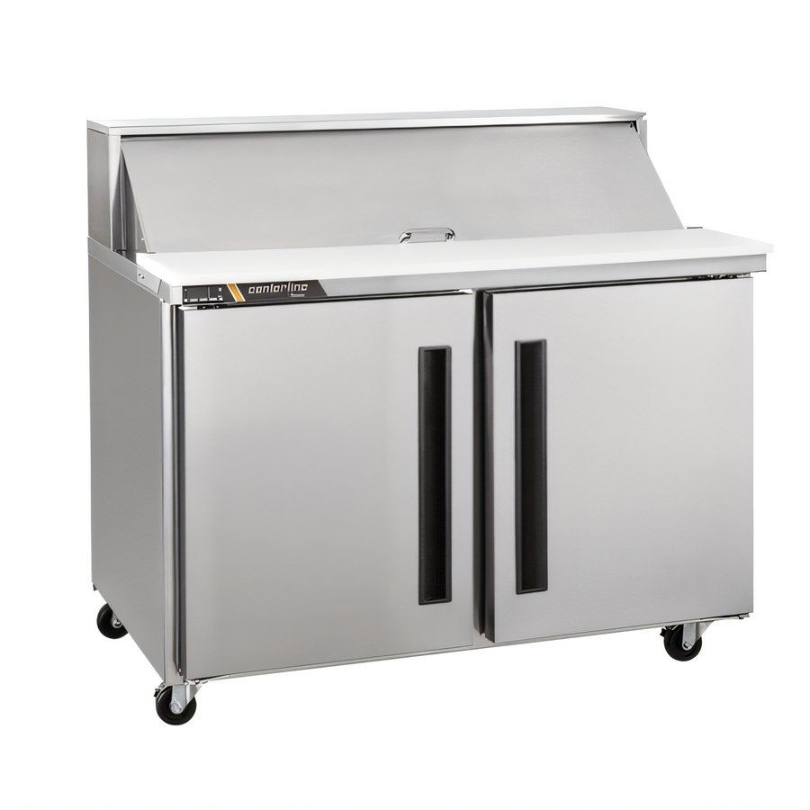 Product image #1 for Centerline by Traulsen 48-Inch Two-Section Mega Top Prep Table Refrigerator with Solid Right/Right Doors
