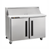 Thumbnail image #1 for Centerline by Traulsen 48-Inch Two-Section Mega Top Prep Table Refrigerator with Solid Right/Right Doors