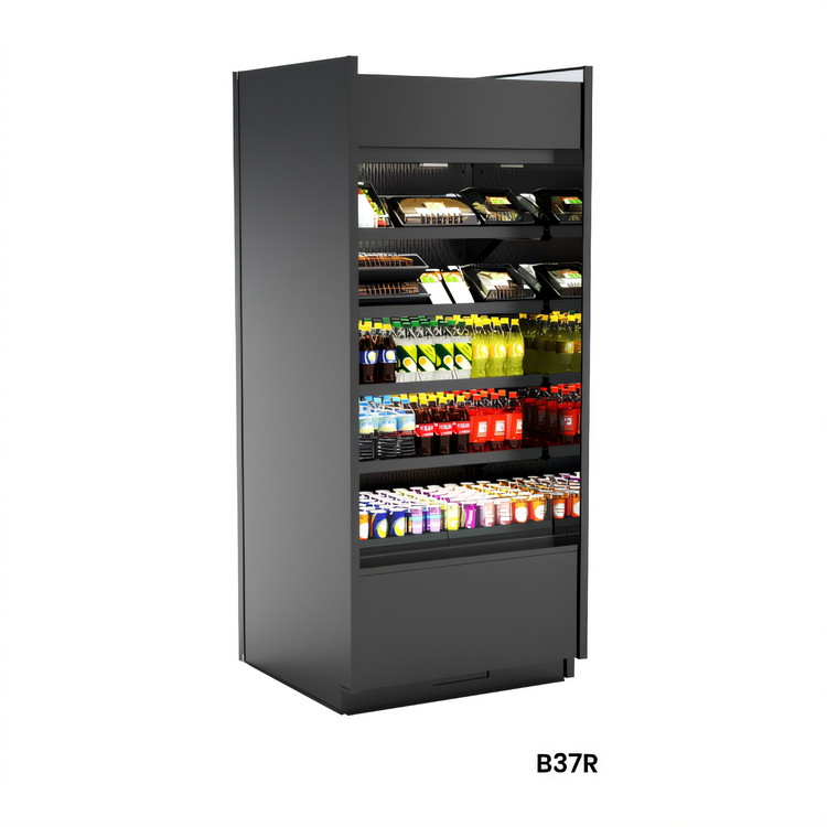 Product image #1 for Structural Concepts Oasis B57R Refrigerated Self-Service Display Case, 59-5/8-Inch Wide, Self-Contained, Black Exterior
