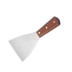 Thumbnail image #1 for American Metalcraft SSC19 4-Inch Stainless Steel Slant-Edge Grill Scraper with Wood Handle Case of 48