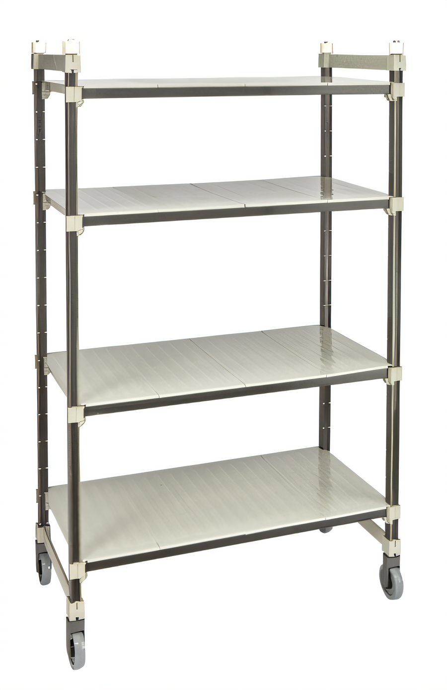 Product image #1 for Camshelving Elements XTRA High Density Top Rail Mobile Starter Unit, 4-Shelf Solid, 21 x 60 x 80, Speckled Gray