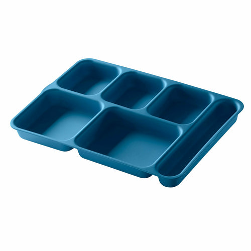 Product image #2 for Cambro Separator 6-Compartment Rectangular Co-Polymer Meal Delivery Tray, Teal