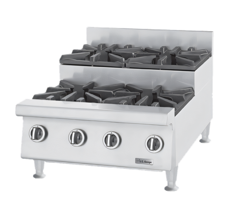 Product image #1 for Garland UTOG48-SU8 48-Inch Gas Countertop Step-Up Hotplate with 8 Burners